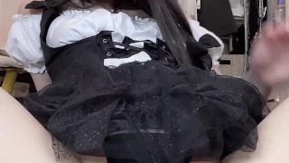 Japanese Maid Cosplay Hentai: Busty Servant Serves Master