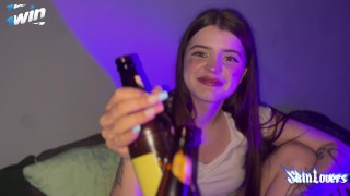 Hot College Freshman Seduces Bestie in Dorm Sleepover POV