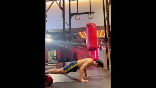 Uncut Asian Foreskin Play After Sweaty College Workout