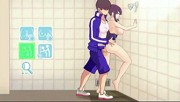 hentai game 7 days girlfriend College Bathroom Sex Explosion