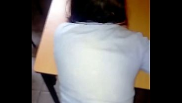 University Slut Bent Over Begs Cousin Dick to Suck!