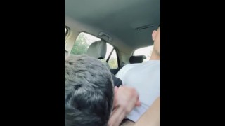 Daniel’s Outdoor Blowjob: Sucking Jack’s Cock in the Car