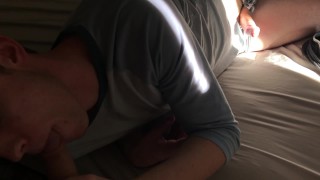 Roomie’s Hung Cock Gets Blown and Swallowed