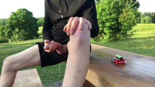 Throbbing Jock Jogger Masturbates Unnoticed In Germany