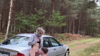 Twink Sucks Stepbro’s 24cm Monster Cock by Car Outdoors