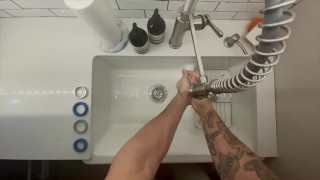 In-Home Massage Therapist Austin Wolf’s Washing Hands Adventure – A Steamy Tale