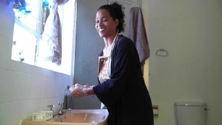 Sensational Sia Soon and Big Sexy Mark’s Wash Closet Adventure – A Steamy Encounter