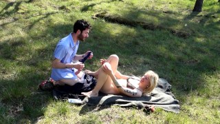 Forest Frenzy: Outdoor Nude Fucking, Pussy Licking, and Cumshot