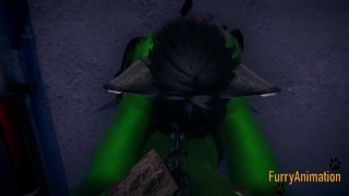 Yaoi 3D Furry Fun: Black Cat Blows Dragon’s Load