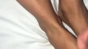 Arab teen footjob
