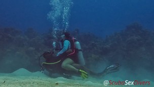 Miniskirted Beauty Gets Buoys with Diver in a Sensual SCUBA Sexploitation