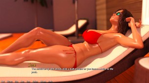 Sun-Kissed Seduction: A Scorching Hot Milf Basks in the Sun, Her Bikini Clad Body a Temptation Too Forbidden to Resist