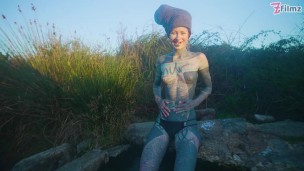 Extreme Tattoo Couple’s Public Hot Spring Fuck