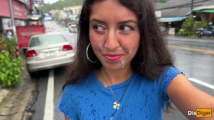 Cumwalk of Shame: Step Sis Loses Game, Ends Up with Cum on Her Face and a Humiliating