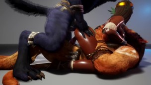Furry Frenzy: Double Penetration Delight with Two Hung Studs and a Furry Twist