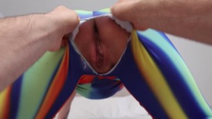 Kayla Summers gets her clothes ripped open gives sloppy bj and gets fucked until she cums