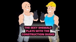 Construction Workers Get a Surprise Visit from a Hung Shemale
