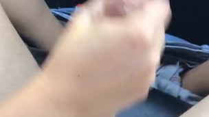 Lotion Handjob in the Car