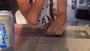 Public Vibrator Play: Friend’s Remote-Controlled Orgasm
