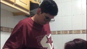 Stepsister’s Kitchen Encounter: Caught in the Act