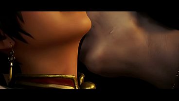 Talim x Lady Dimitrescu Share a Gentle Kiss in AI Generated Art